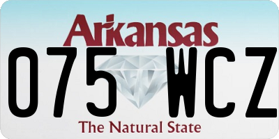 AR license plate 075WCZ