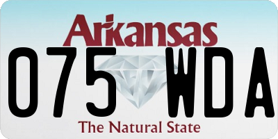 AR license plate 075WDA