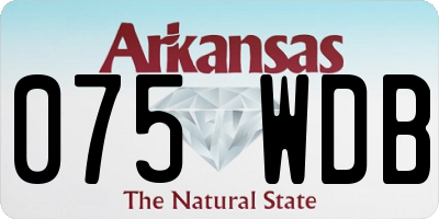 AR license plate 075WDB