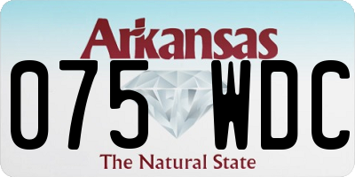 AR license plate 075WDC
