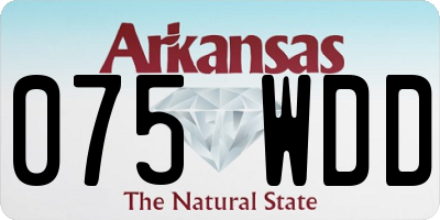 AR license plate 075WDD