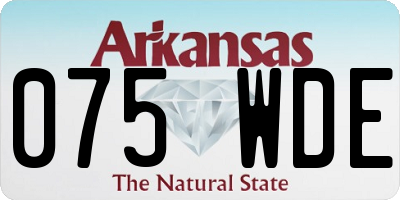 AR license plate 075WDE