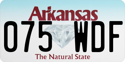 AR license plate 075WDF