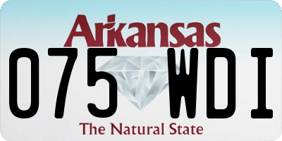 AR license plate 075WDI