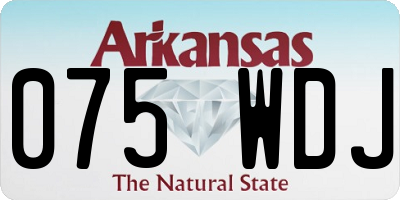 AR license plate 075WDJ