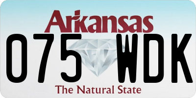 AR license plate 075WDK