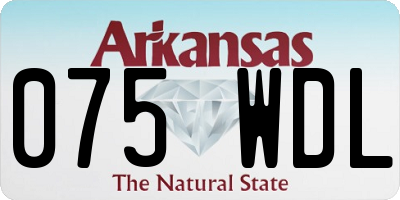 AR license plate 075WDL