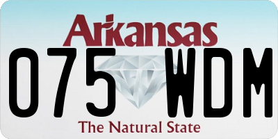 AR license plate 075WDM