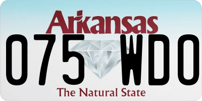 AR license plate 075WDO