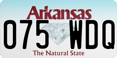 AR license plate 075WDQ