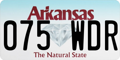 AR license plate 075WDR