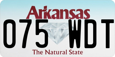 AR license plate 075WDT