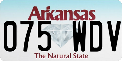 AR license plate 075WDV