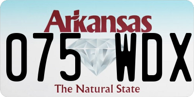 AR license plate 075WDX