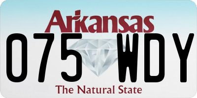AR license plate 075WDY