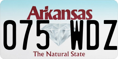 AR license plate 075WDZ