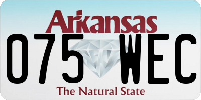 AR license plate 075WEC