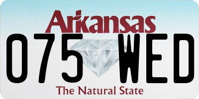 AR license plate 075WED