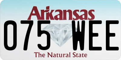 AR license plate 075WEE