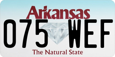 AR license plate 075WEF