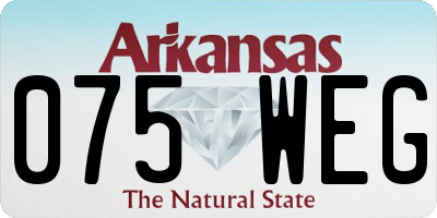 AR license plate 075WEG