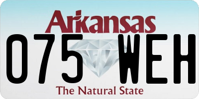 AR license plate 075WEH