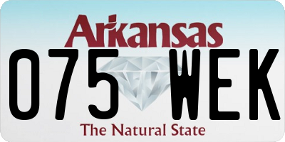 AR license plate 075WEK