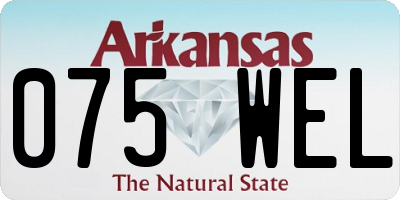 AR license plate 075WEL