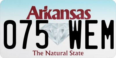 AR license plate 075WEM