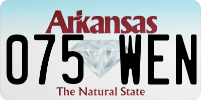 AR license plate 075WEN