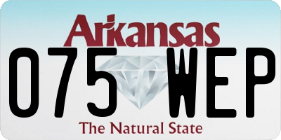 AR license plate 075WEP