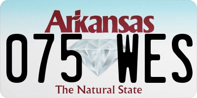AR license plate 075WES