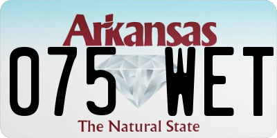 AR license plate 075WET
