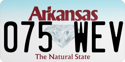 AR license plate 075WEV