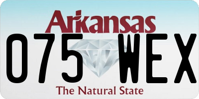AR license plate 075WEX