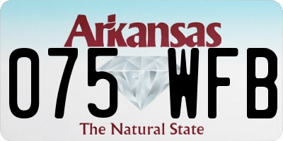 AR license plate 075WFB