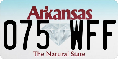 AR license plate 075WFF