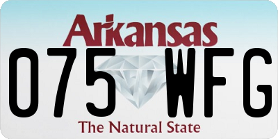 AR license plate 075WFG