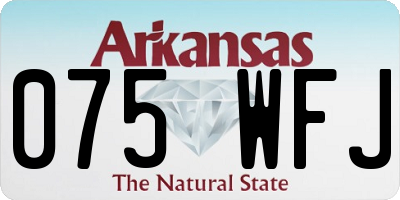 AR license plate 075WFJ