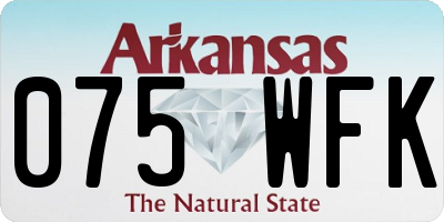 AR license plate 075WFK