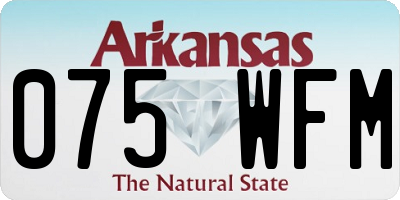 AR license plate 075WFM
