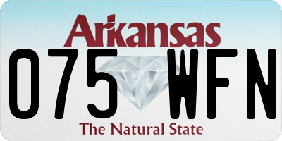 AR license plate 075WFN