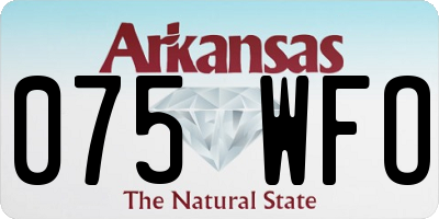 AR license plate 075WFO
