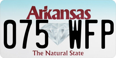 AR license plate 075WFP