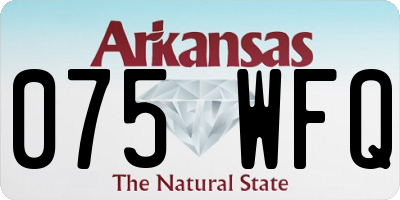 AR license plate 075WFQ