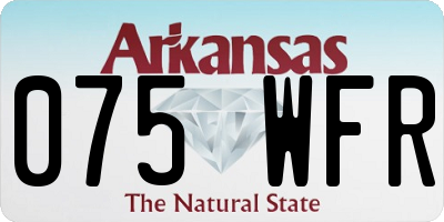 AR license plate 075WFR