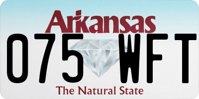 AR license plate 075WFT