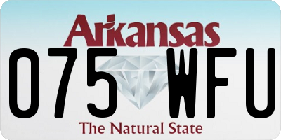 AR license plate 075WFU