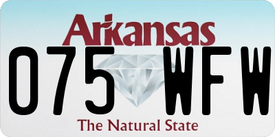 AR license plate 075WFW