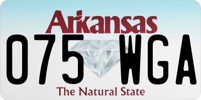 AR license plate 075WGA